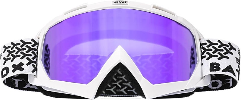BATFOX Dirt Bike ATV Goggles Motorcycle Gear Riding Motocross Dirtbike 4-Wheeler MX DH Accessories Goggles Glasses for Men Women Youth UV400 Protection Dust-proof Anti-Slip Strap - Image 1